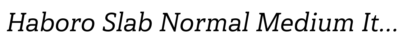 Haboro Slab Normal Medium Italic